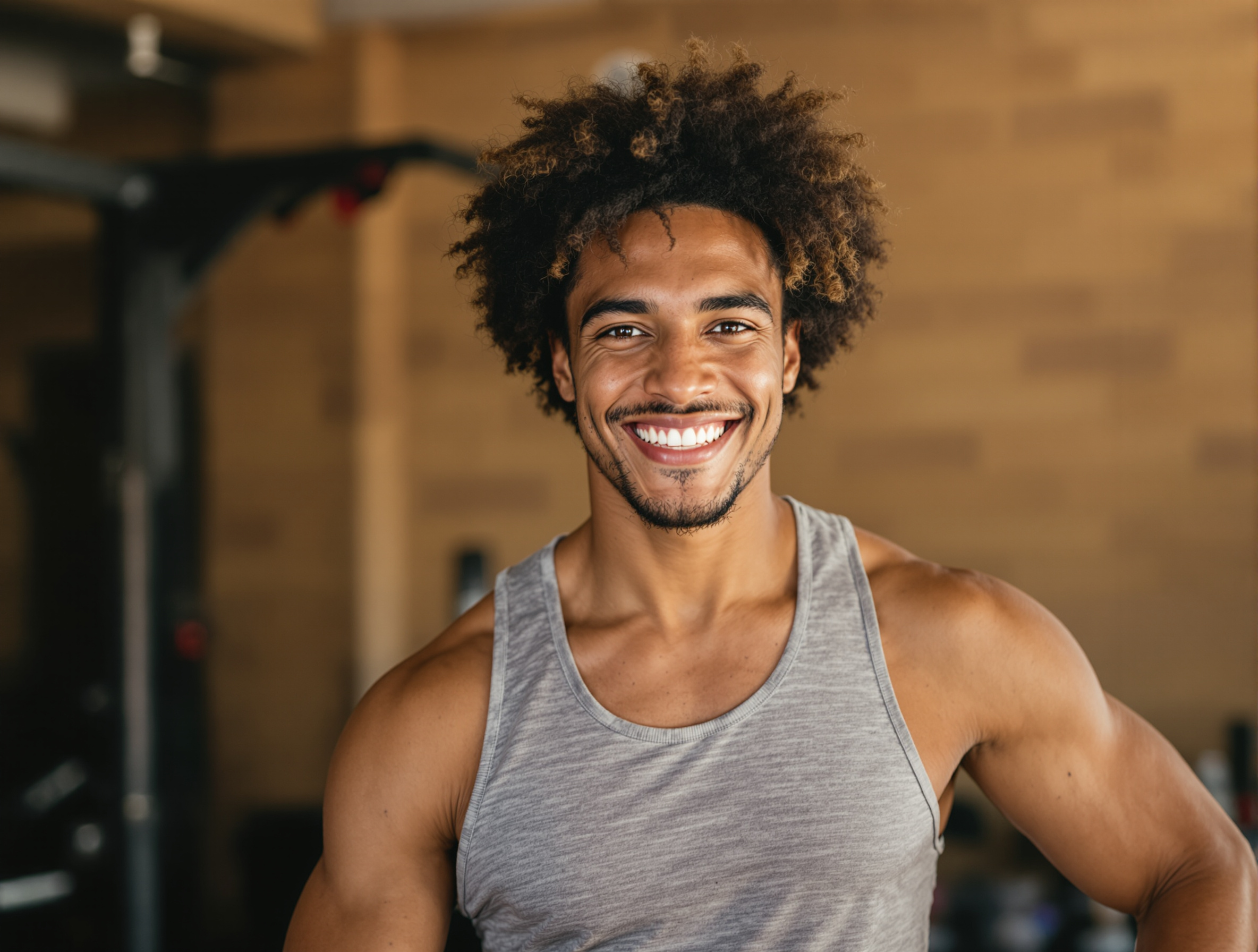 Member celebrating fitness achievement