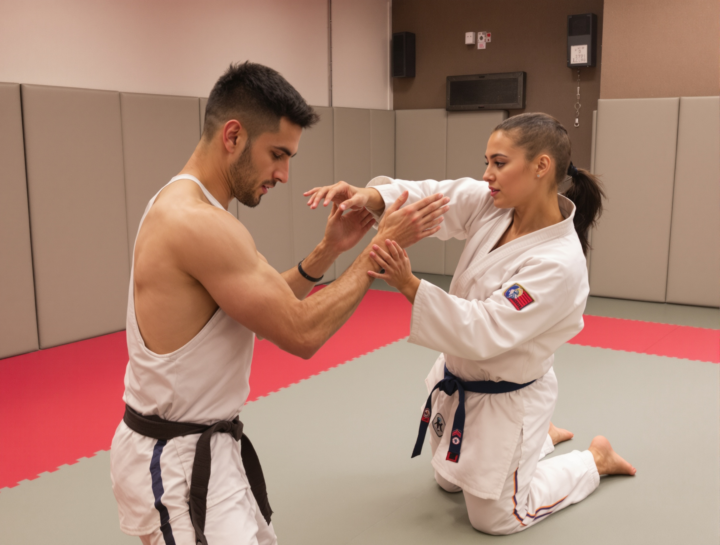 Practical self defense training session